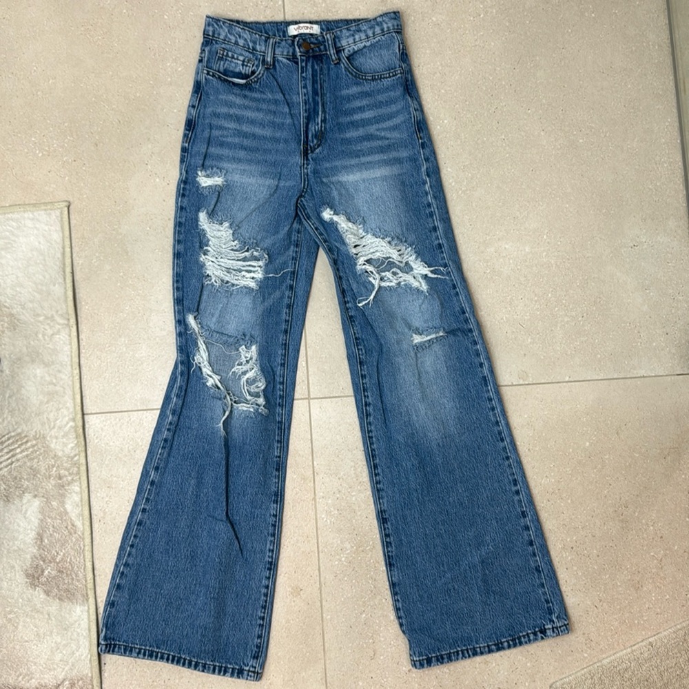 Vibrant brand wide leg jeans